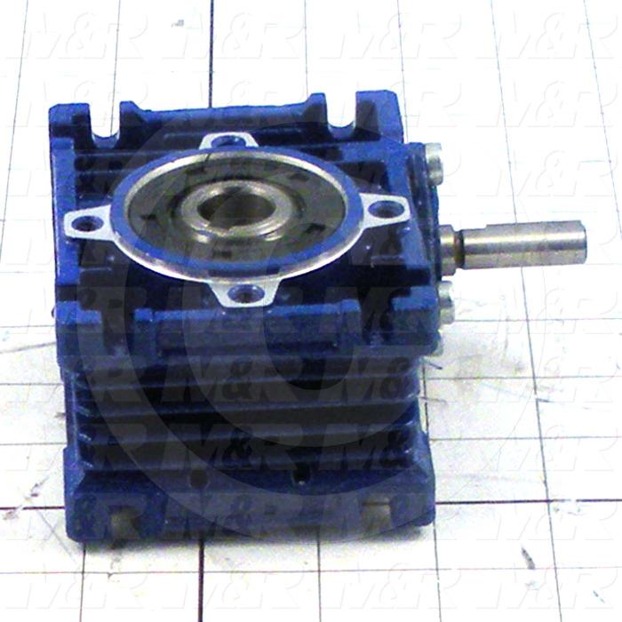 Reducers, Angle Type, Worm Type of Gears, 30:1 Ratio, Hollow Bore, 5/8" Output Diameter, Hollow Bore & Flange, 3/8" Input Diameter, Face mounted