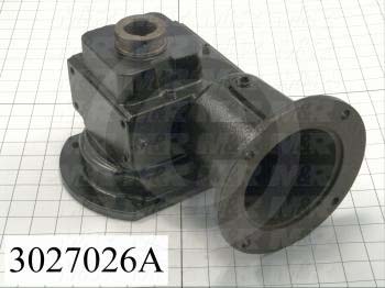 Reducers, Angle Type, Worm Type of Gears, 5:1 Ratio, Hollow Bore & Flange RH, 1.25" Output Diameter, Input Shaft & Flange, Shaft mounted