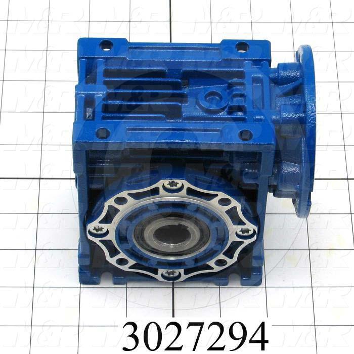Reducers, Angle Type, Worm Type of Gears, 7.5:1 Ratio, Hollow Bore, 18 mm Output Diameter, Hollow Bore & Flange, 14 mm Input Diameter, IEC 63 B14 Input Flange Size