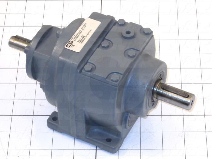 Reducers, In-Line Type, Helical Type of Gears, 16.97:1 Ratio, Output Shaft (Single), 3/4" Output Diameter, Input Shaft, 14 mm Input Diameter, Foot mounted