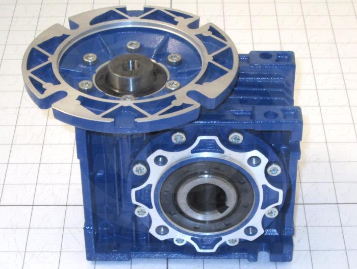 Reducers, Worm Type of Gears, 80:1 Ratio, Hollow Bore, 25 mm Input Diameter, IEC63B5 Input Flange Size