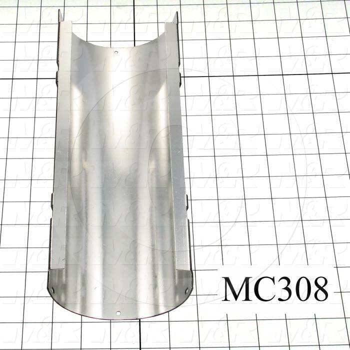 Reflectors, Half Round, 4.59", 12.38", Aluminum, Used on Shutter Housing Assembly