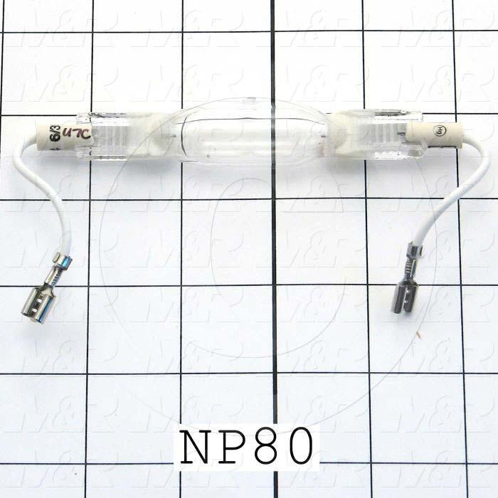 Replacement Lamp Package, NP4 Lamp 800W, Gloves, Instructions, And Box