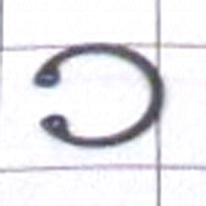 Retaining Ring, External, Style Basic Snap, Shaft Diameter 0.75 in., Thickness 0.035", Material Steel