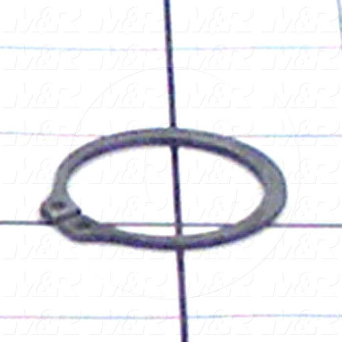 Retaining Ring, External, Style Basic Snap, Shaft Diameter 1.1875", Thickness 0.05 in., Material Steel