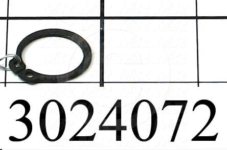 Retaining Ring, External, Style Basic Snap, Shaft Diameter 18 MM, Thickness 1.2mm, Material Steel