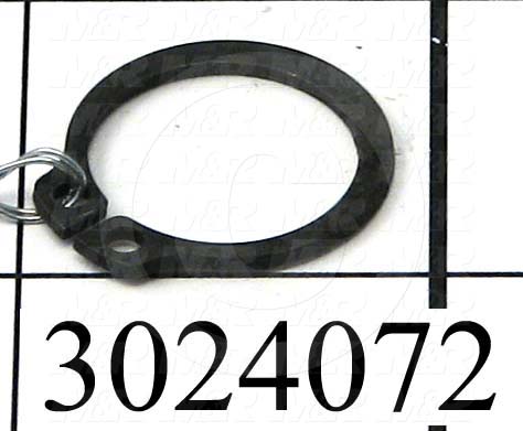 Retaining Ring, External, Style Basic Snap, Shaft Diameter 18 MM, Thickness 1.2mm, Material Steel