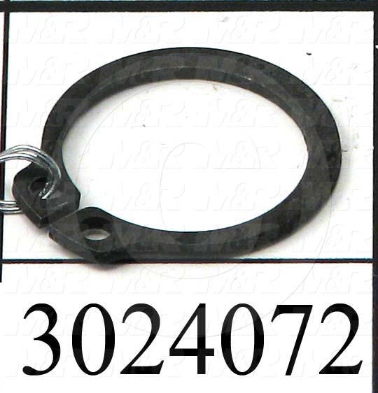 Retaining Ring, External, Style Basic Snap, Shaft Diameter 18 MM, Thickness 1.2mm, Material Steel