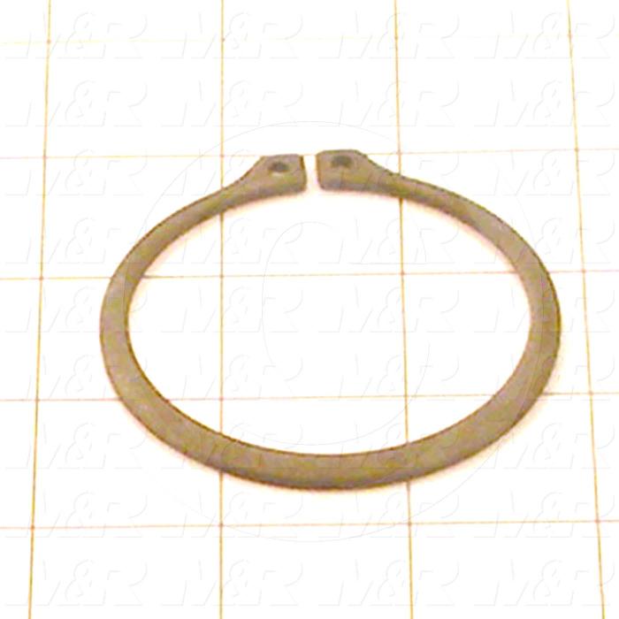 Retaining Ring, External, Style Basic Snap, Shaft Diameter 2.375", Thickness 0.72", Material Steel