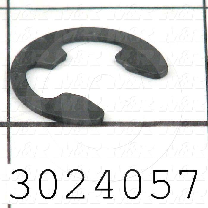 Retaining Ring, External, Style E-Ring, Shaft Diameter 0.50 in., Material Steel