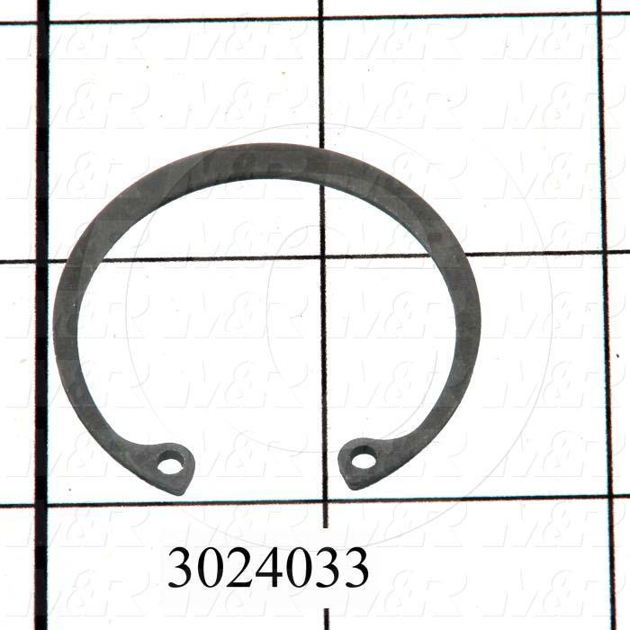 Retaining Ring, Internal, Style Basic Snap, Housing Diameter 1.375", Outside Diameter 1.526", Thickness 0.05 in., Material Steel