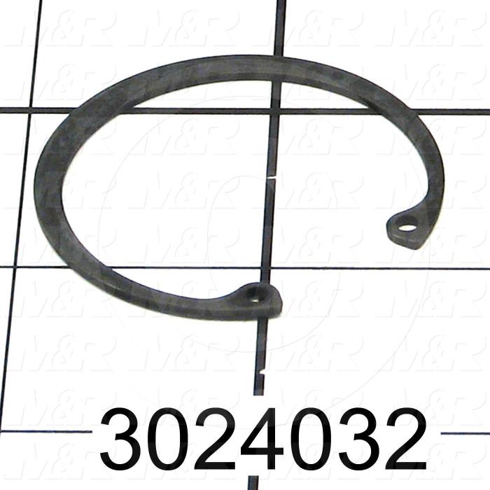 Retaining Ring, Internal, Style Basic Snap, Housing Diameter 1.50", Outside Diameter 1.660", Thickness 0.05 in., Material Steel