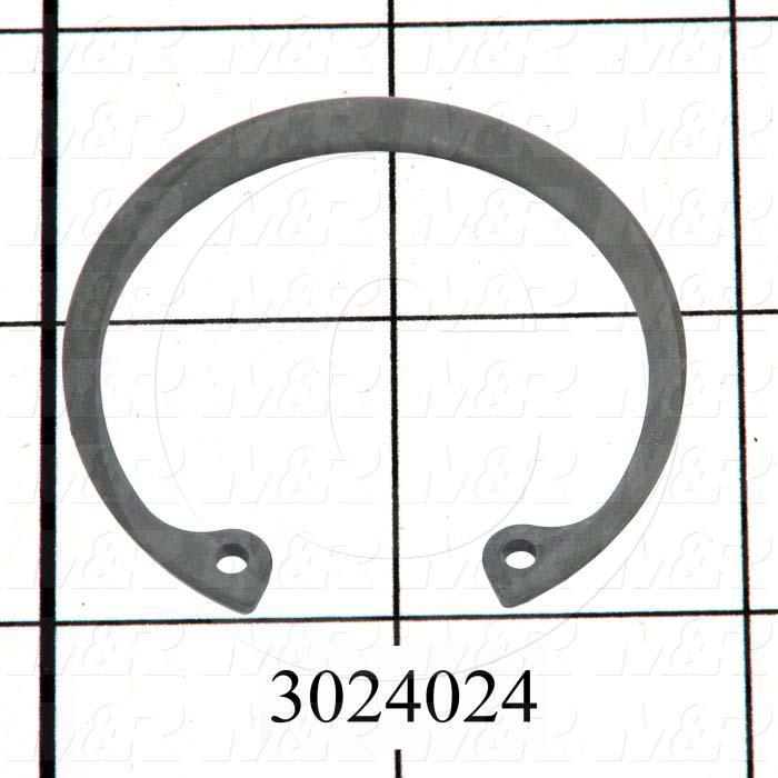 Retaining Ring, Internal, Style Basic Snap, Housing Diameter 1.625", Outside Diameter 1.804", Thickness 0.062", Material Steel