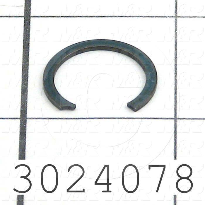 Retaining Ring, Internal, Style Spiral, Housing Diameter 18mm, Outside Diameter 19.18mm, Thickness 0.94mm