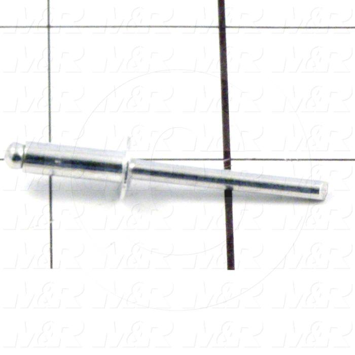 Rivet, Blind General Purpose Type, 0.19" Rivet Diameter, #11 Drill Drill Size, 0.19" - 0.25" Grip Range, Aluminum Mandrel Material, Aluminum Body Material, Dome Head Style