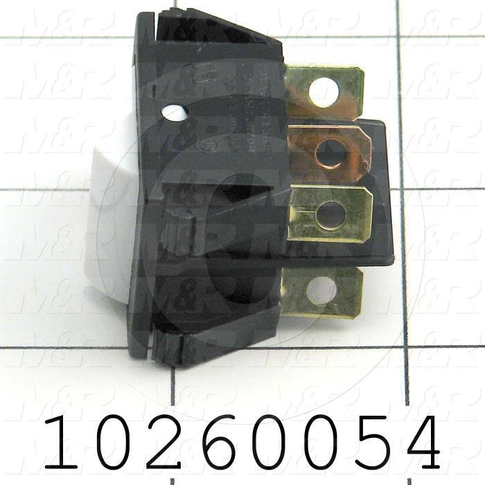 Rocker Switch, Maintained, DPDT, White