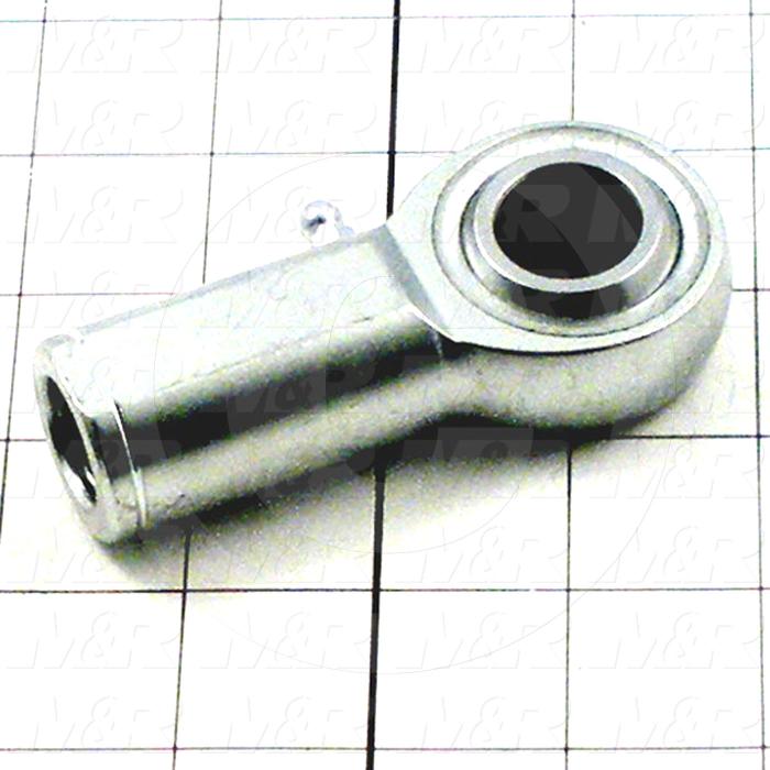 Rod End and Spherical Bearing, Female, Left Hand, 3/4-16 Thread Size, 0.75 in. Inside Diameter, 0.88" Ball With, 2.88" Base to Center, Steel Body, Steel Race, Steel Ball