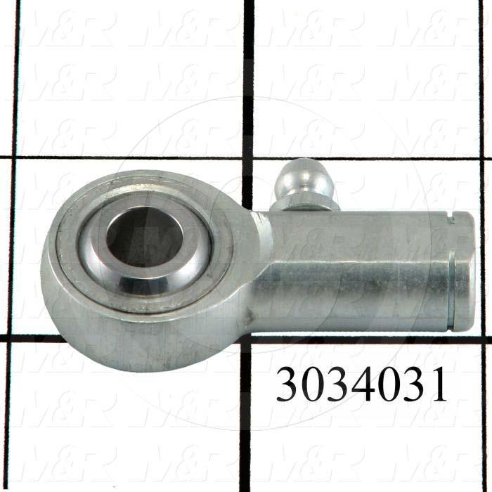 Rod End and Spherical Bearing, Female, Left Hand, 5/16-24 Thread Size, 0.313" Inside Diameter, 0.437" Ball With, 1.375" Base to Center, Steel Body, Steel Race, Steel Ball