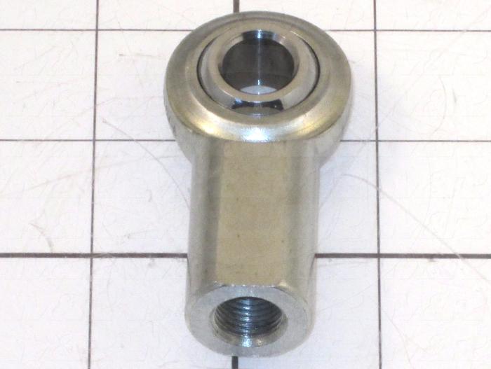 Rod End and Spherical Bearing, Female, Right Hand, 1/2-20 Thread Size, 0.50 in. Inside Diameter, 0.625" Ball With, 2.125" Base to Center, Steel Body, Steel Ball, 1