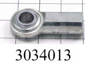 Rod End and Spherical Bearing, Male, Right Hand, 5/8-18 Thread Size, 0.625 in. Inside Diameter, 0.750" Ball With, 2.50" Base to Center, Steel Body, Steel Ball, 1