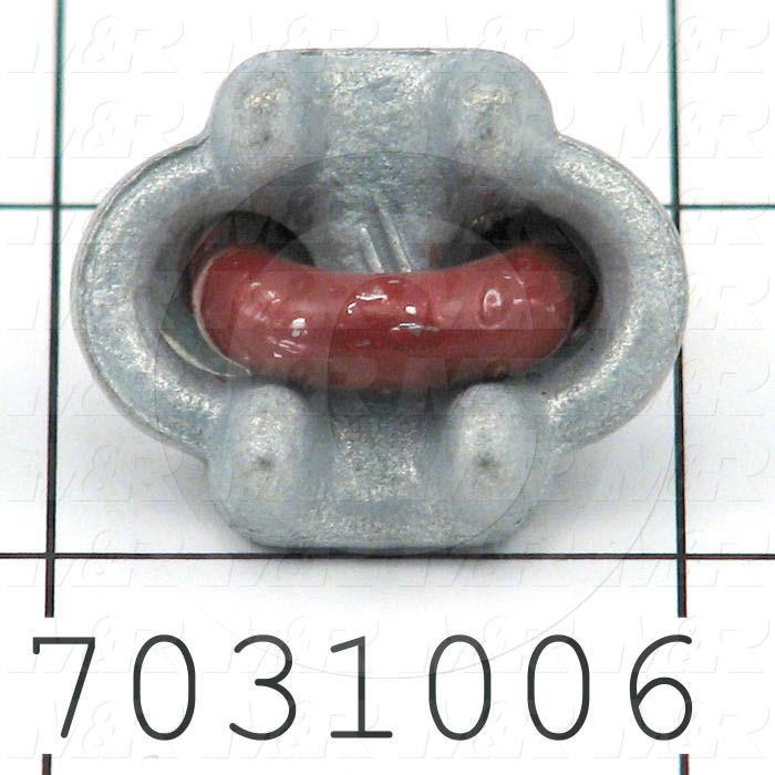 Rope Clips, Type U-Bolt, 1/8" Rope Diameter, 1 Gal. Notes, Material Steel, Zinc Plated Finish