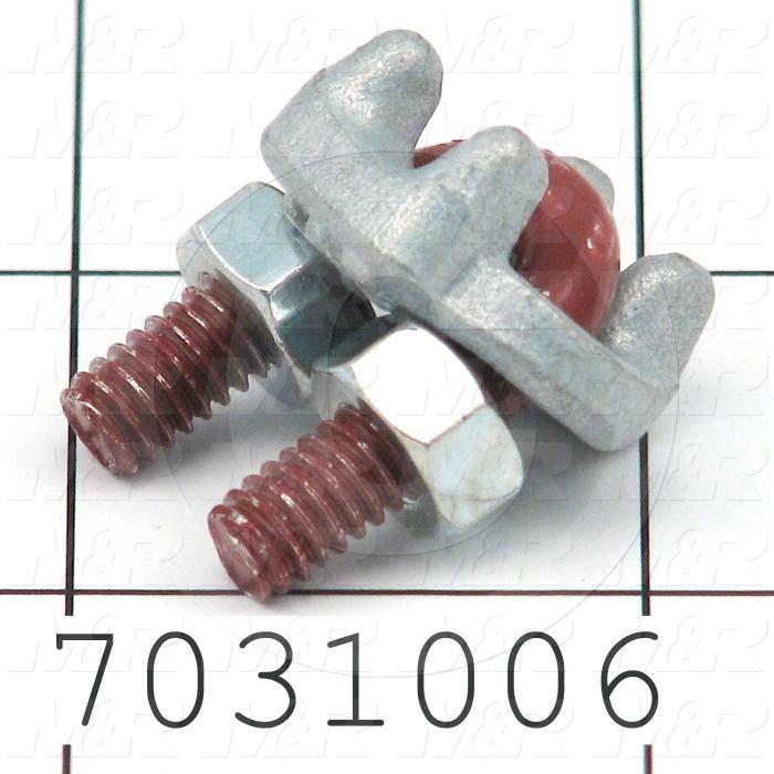 Rope Clips, Type U-Bolt, 1/8" Rope Diameter, 1 Gal. Notes, Material Steel, Zinc Plated Finish