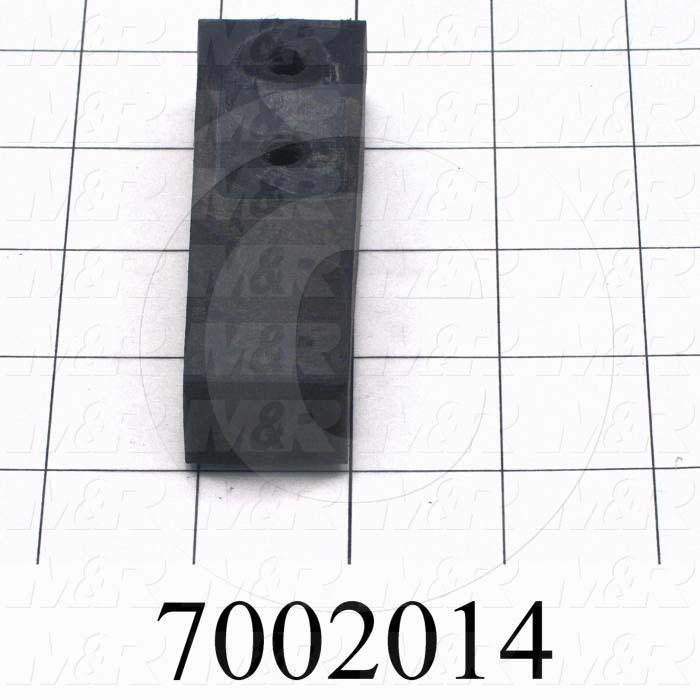 Rubber, 3/4" Width, 3.00 in. Length, 1.00" Thickness, 70 Durometer