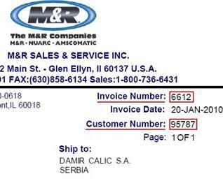 Sample invoice image