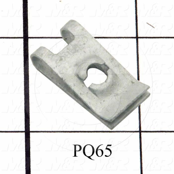 Screw Receptacle, U Type, Steel Material, Medium Size, Clip-on Style, Use With PQ64 Captive Screw Notes