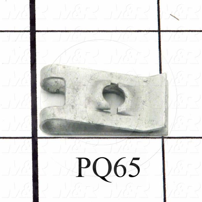 Screw Receptacle, U Type, Steel Material, Medium Size, Clip-on Style, Use With PQ64 Captive Screw Notes