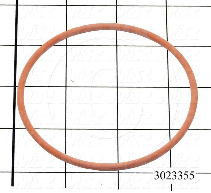 Seals and O-Rings, Rotary and Reciprocating, O-ring Round Cross Section, 2.75" I.D. Working Diameter :, 3.000" Outside Diameter, 2.750" Inside Diameter, 0.125" Thickness
