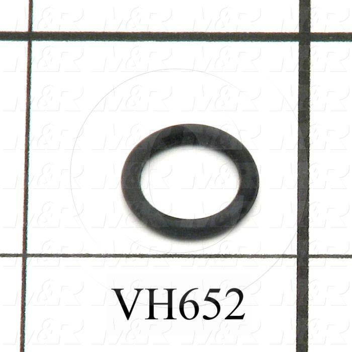 Seals and O-Rings, Rotary, O-ring Round Cross Section, 0.500" Outside Diameter, 0.38 in. Inside Diameter, 0.062" Thickness, Rubber