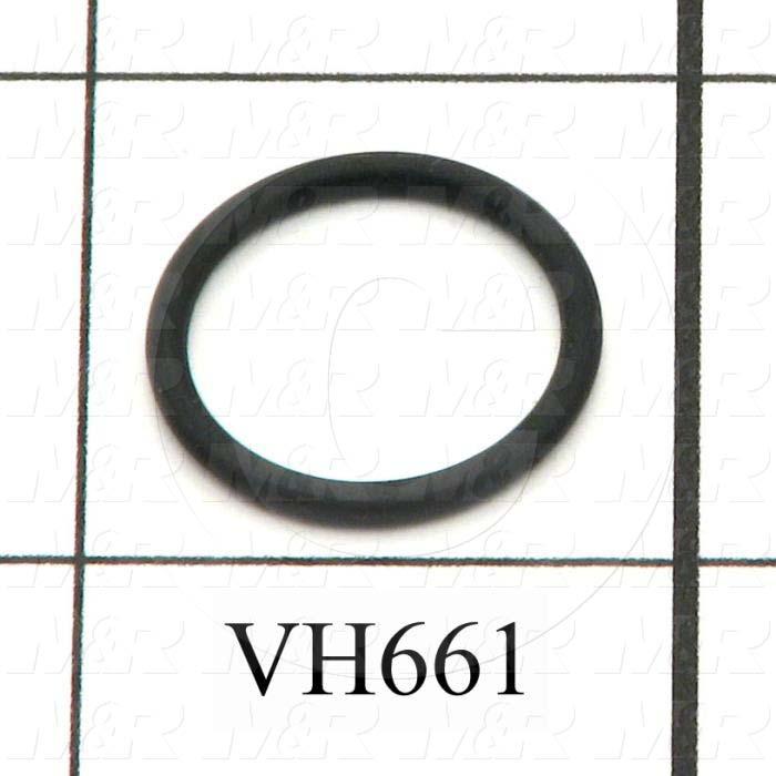 Seals and O-Rings, Rotary, O-ring Round Cross Section, 0.75 in. Outside Diameter, 0.625 in. Inside Diameter, 0.062" Thickness, Rubber