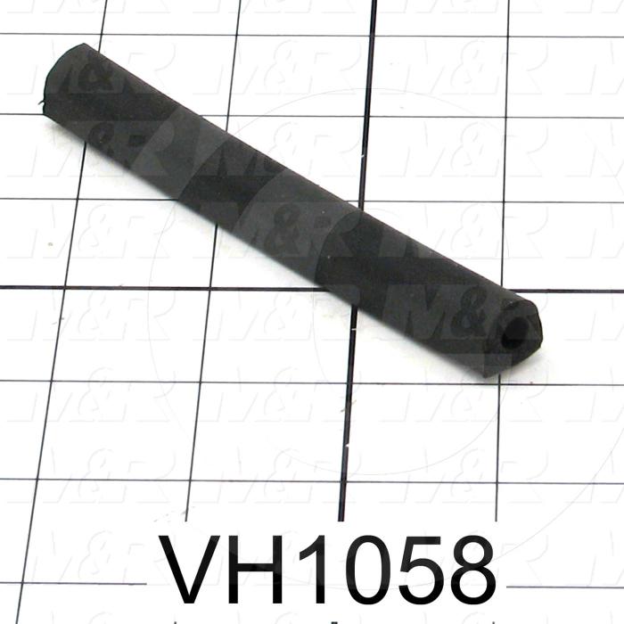 Seals and O-Rings, Static, Vacuum/Light Seal, 1/2 in. Outside Diameter, 0.50 in. Thickness, 0.50" Width, Silicone Sponge Rubber, Black