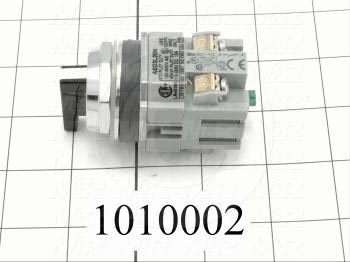 Selector Switch, 3 Positions, Maintained, 2NO