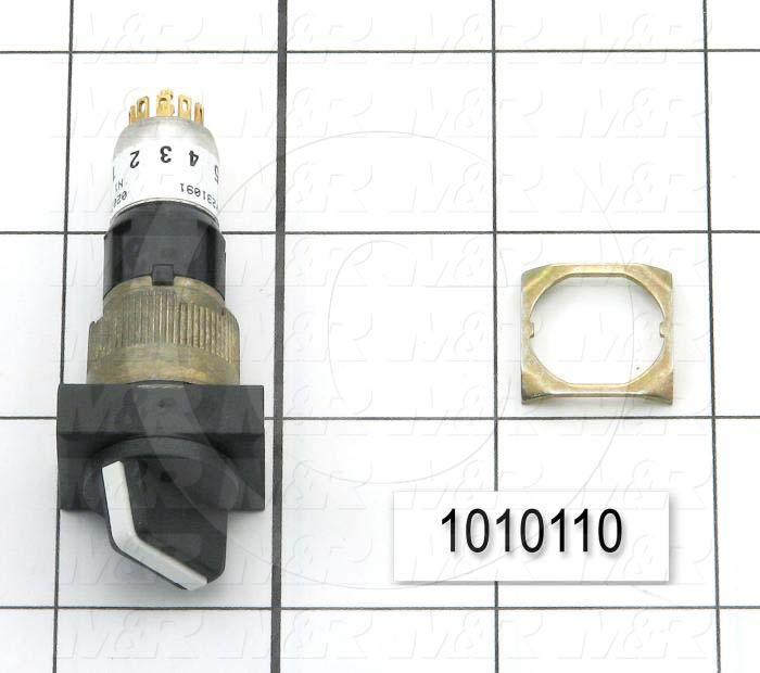 Selector Switch, 3 Positions, Maintained, Rectangular