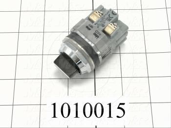 Selector Switch, Knob Operator, 2 Positions, Maintained, 1NO 1NC