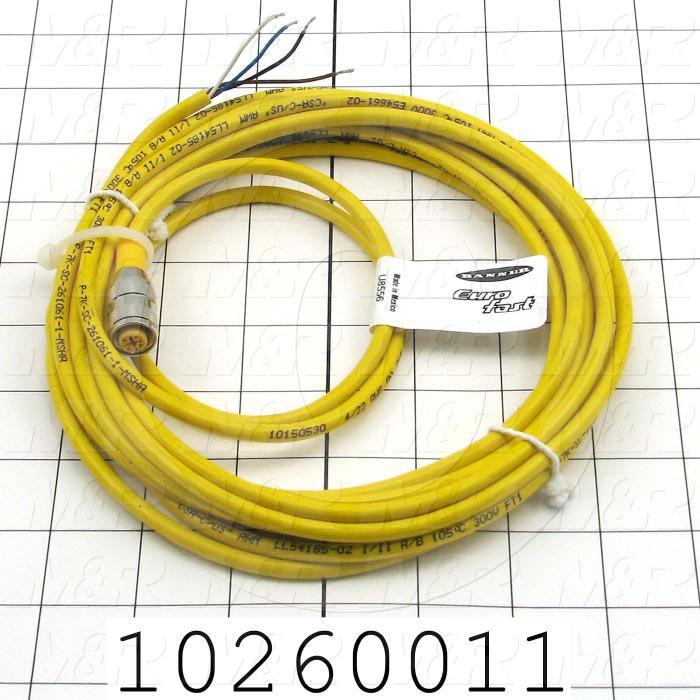 Sensor Cable, Female, 4 Pin, Quick Connect, 5m
