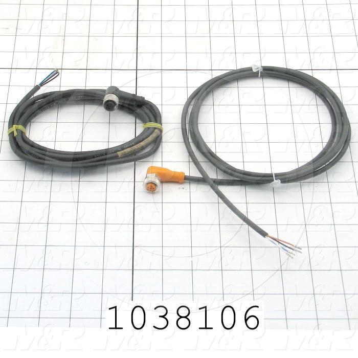 Sensor Cable, Plug, 4 Pin, Right Angle, 2m