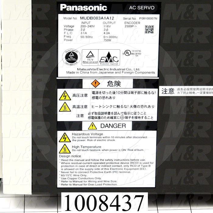 Servo Amplifier Drive, B Series, 750W, 230VAC