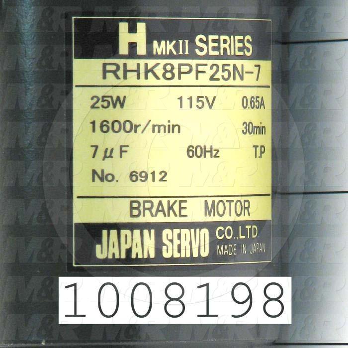 Servo Motor, 115VAC, with Brake