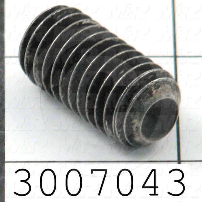 Set Screws, Socket, 1/2-13 Thread Size, 2.00 in. Length, Flat Point, Steel, Black