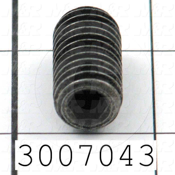 Set Screws, Socket, 1/2-13 Thread Size, 2.00 in. Length, Flat Point, Steel, Black