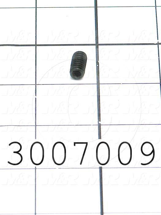 Set Screws, Socket, 1/4"-20 Thread Size, 1/2 in. Length, Cup Point, Steel, Black