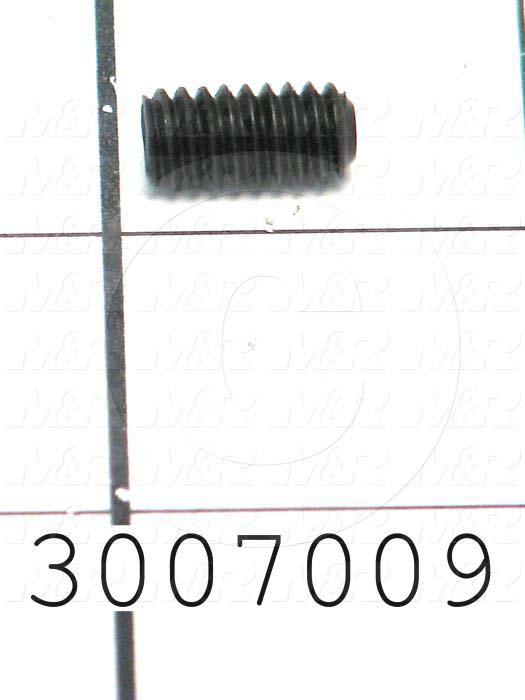 Set Screws, Socket, 1/4-20 Thread Size, 1/2 in. Length, Cup Point, Steel, Black