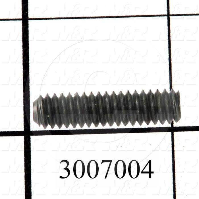 Set Screws, Socket, 1/4-20 Thread Size, 1" Length, Cup Point, Steel, Black