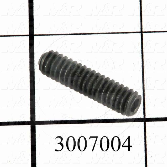 Set Screws, Socket, 1/4"-20 Thread Size, 1" Length, Cup Point, Steel, Black