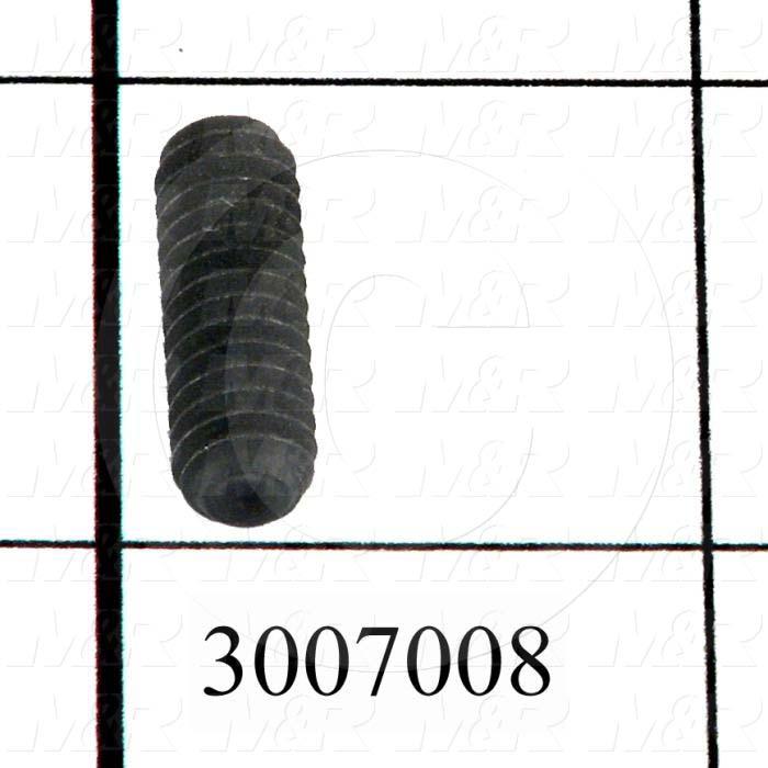 Set Screws, Socket, 1/4"-20 Thread Size, 3/4" Length, Cup Point, Steel, Black