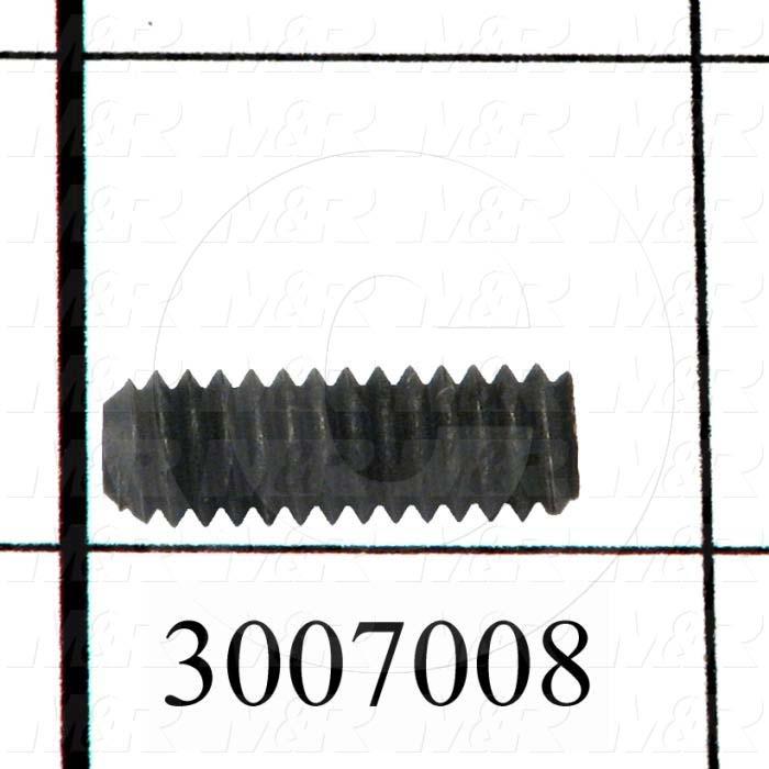 Set Screws, Socket, 1/4-20 Thread Size, 3/4" Length, Cup Point, Steel, Black