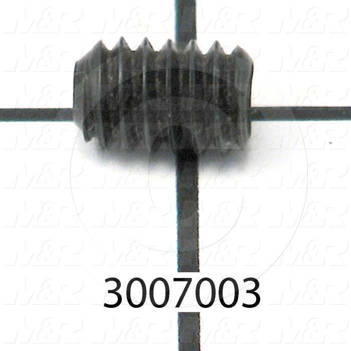 Set Screws, Socket, 1/4"-20 Thread Size, 3/8" Length, Cup Point, Steel, Black